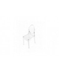 2 pièces 1/6 Plastique Chaise de salle à manger Meubles pour poupée Clear Ghost Chair
