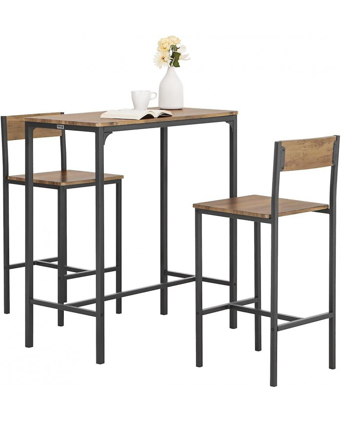 SoBuy OGT03-XL, Bar Set-1 Table bar et 2 tabourets,