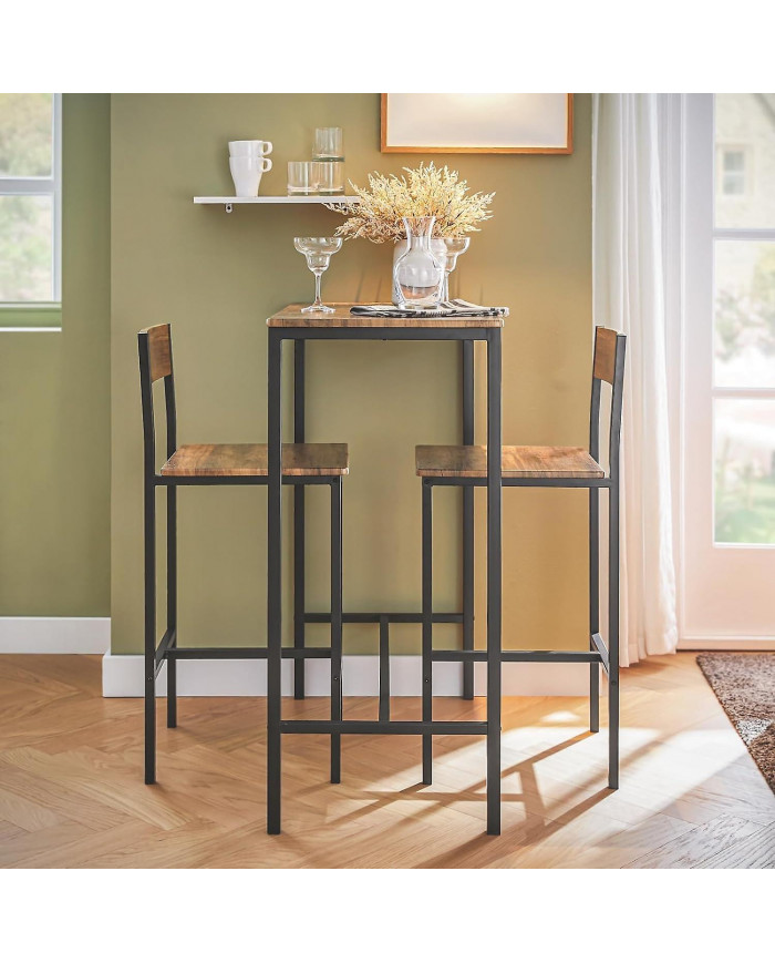 SoBuy OGT03-XL, Bar Set-1 Table bar et 2 tabourets,