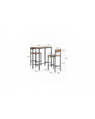 SoBuy OGT03-XL, Bar Set-1 Table bar et 2 tabourets,