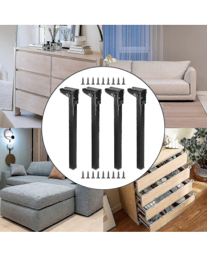 4 Pièces Pliable Table Jambe Pliable Table Pieds Multipurpose Portable Stable Pour Tables De Nuit Banc Ordinateur [...]