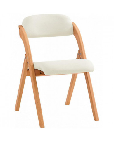 SoBuy Chaise pliante Chaise de salle à manger de cuisine pliante rembourrée en bois Chaise de bureau Chaise de [...]