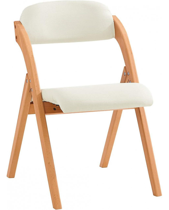 SoBuy Chaise pliante Chaise de salle à manger de cuisine pliante rembourrée en bois Chaise de bureau Chaise de [...]