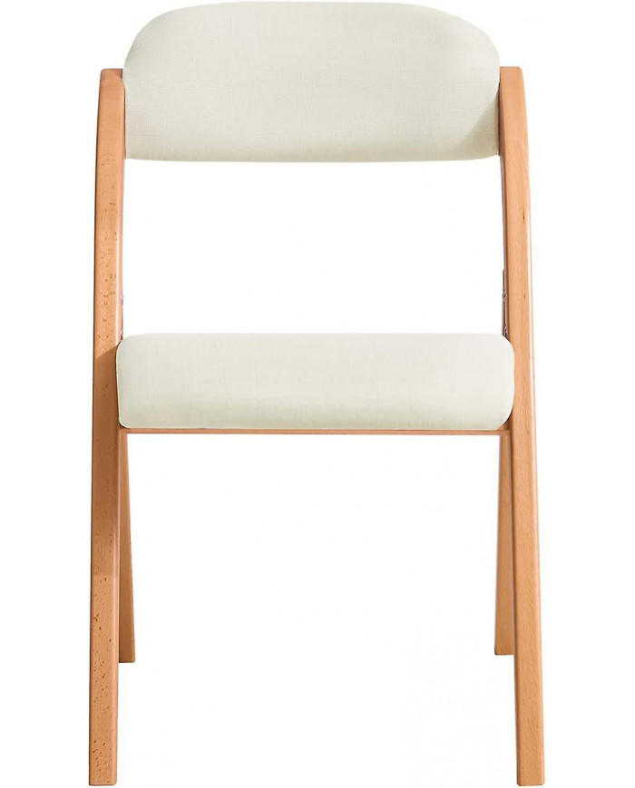 SoBuy Chaise pliante Chaise de salle à manger de cuisine pliante rembourrée en bois Chaise de bureau Chaise de [...]