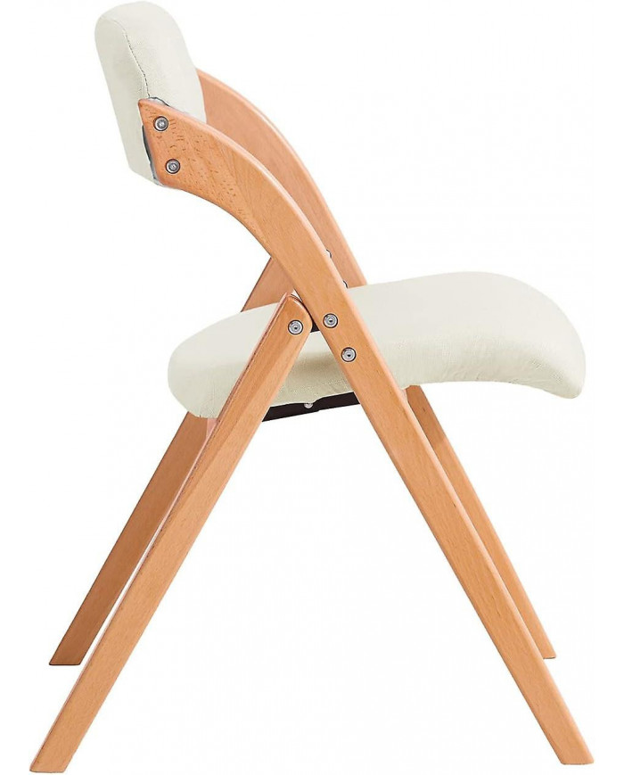 SoBuy Chaise pliante Chaise de salle à manger de cuisine pliante rembourrée en bois Chaise de bureau Chaise de [...]