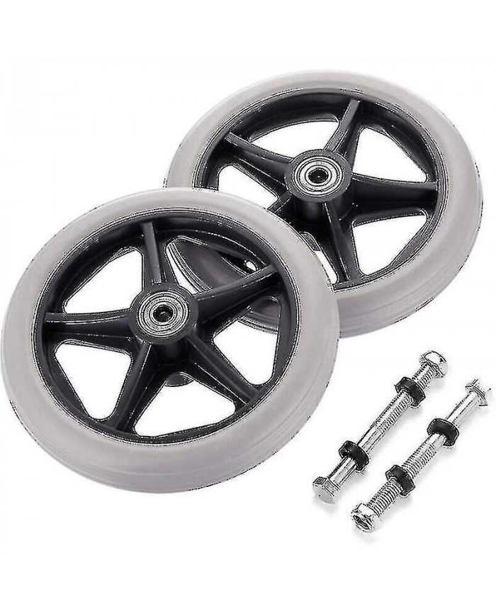 2pcs 6 pouces Remplacement de fauteuil roulant Roue en caoutchouc Roues avant Rollator Walker Antidérapant [...]