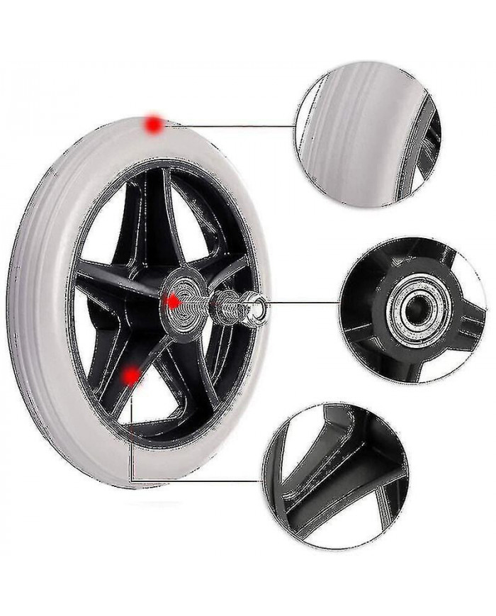 2pcs 6 pouces Remplacement de fauteuil roulant Roue en caoutchouc Roues avant Rollator Walker Antidérapant [...]