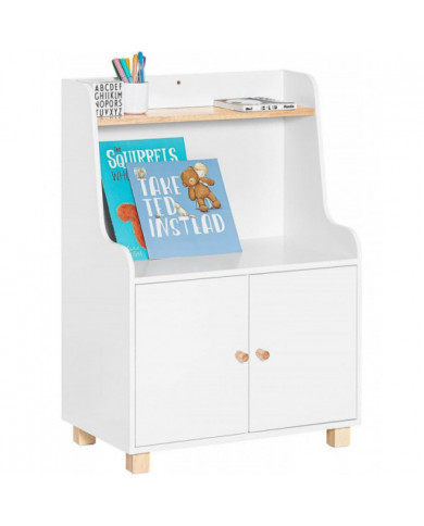 SoBuy Children Bookcase Toy Shelf Storage Cabinet,KMB84-W