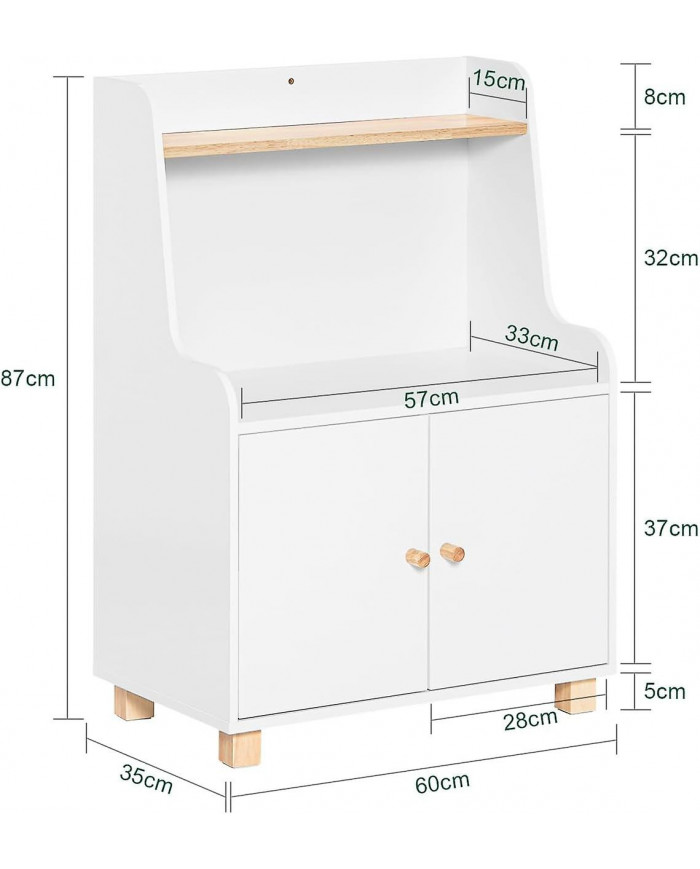 SoBuy Children Bookcase Toy Shelf Storage Cabinet,KMB84-W