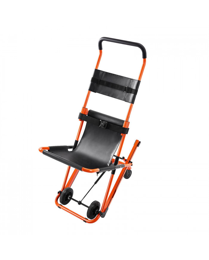 Chaise d’escalier manuelle, capacité de charge de 350 lb, fauteuil roulant d’escalier d’urgence pliable avec 4 roues