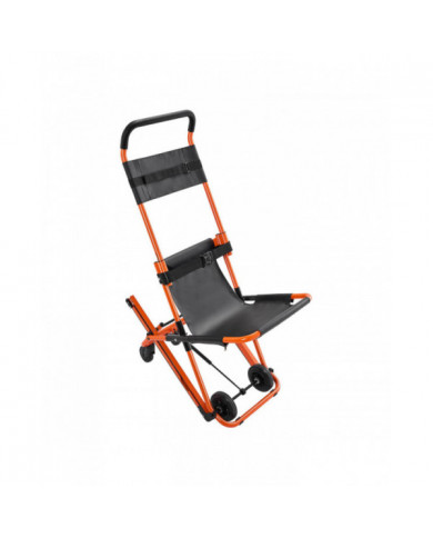 Chaise d’escalier manuelle, capacité de charge de 350 lb, fauteuil roulant d’escalier d’urgence pliable avec 4 roues