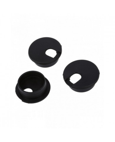 10 Pcs 35mm Noir Câble Grommet Câble Sortie Bureau Table Fil