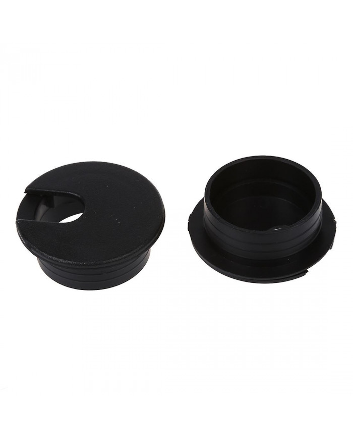 10 Pcs 35mm Noir Câble Grommet Câble Sortie Bureau Table Fil