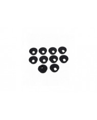 10 Pcs 35mm Noir Câble Grommet Câble Sortie Bureau Table Fil