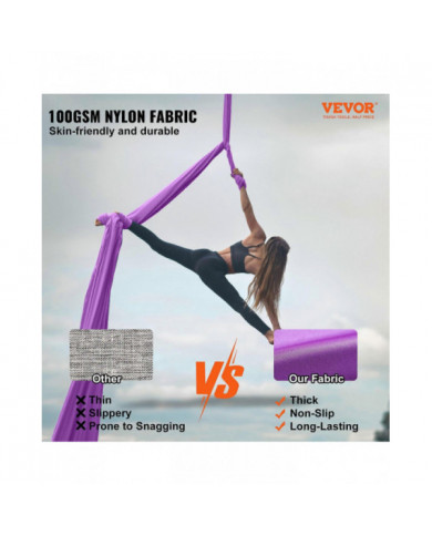Soie aérienne & Yoga balançoire, 8,7 yards, kit de hamac de Yoga aérien avec tissu en nylon 100 g/m², matériel de [...]
