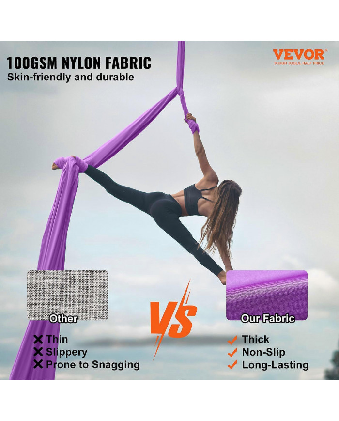 Soie aérienne & Yoga balançoire, 8,7 yards, kit de hamac de Yoga aérien avec tissu en nylon 100 g/m², matériel de [...]