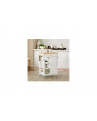 Cuisine SoBuy chariot armoire de rangement chariot, tiroir et étagères, blanc, FKW46-WN