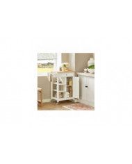 Cuisine SoBuy chariot armoire de rangement chariot, tiroir et étagères, blanc, FKW46-WN