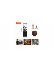 Meuble de bar industriel de 18 pouces, table à vin pour liqueur et verres, buffet buffet avec porte-verre et [...]