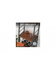 Meuble de bar industriel de 18 pouces, table à vin pour liqueur et verres, buffet buffet avec porte-verre et [...]