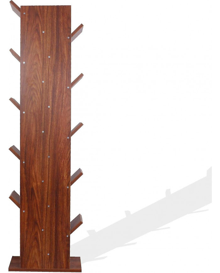 Rebecca Mobili Scaffale Libri Libreria 10 Mensole Mdf Marrone Noce 160x44.5x22