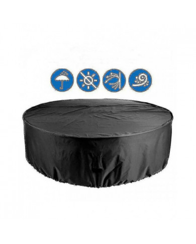 Housses de meubles de patio imperméables couverture de table ronde couverture robuste toile résistante aux UV