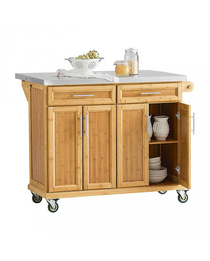 SoBuy Worktop Extensible Kitchen Trolley Island, FKW69-N