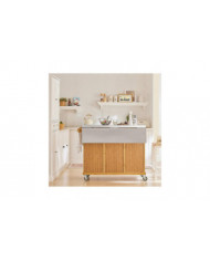 SoBuy Worktop Extensible Kitchen Trolley Island, FKW69-N