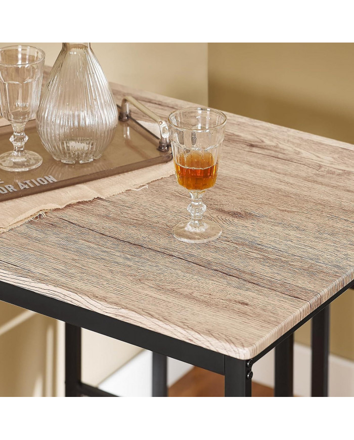 SoBuy Bar Set-1 Table de bar et 4 tabourets, Ensemble de salle à manger OGT15-N