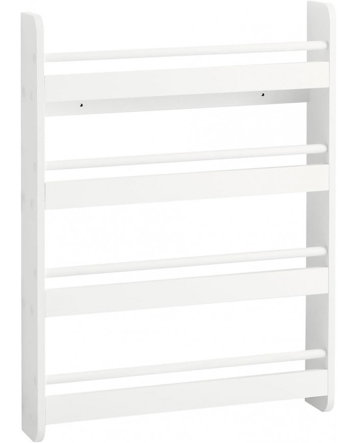 SoBuy bois blanc 4 niveaux enfants rangement mural rayonnage bibliothèque Rack KMB08-K-W