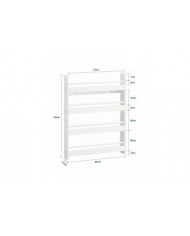 SoBuy bois blanc 4 niveaux enfants rangement mural rayonnage bibliothèque Rack KMB08-K-W