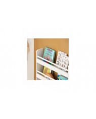 SoBuy bois blanc 4 niveaux enfants rangement mural rayonnage bibliothèque Rack KMB08-K-W