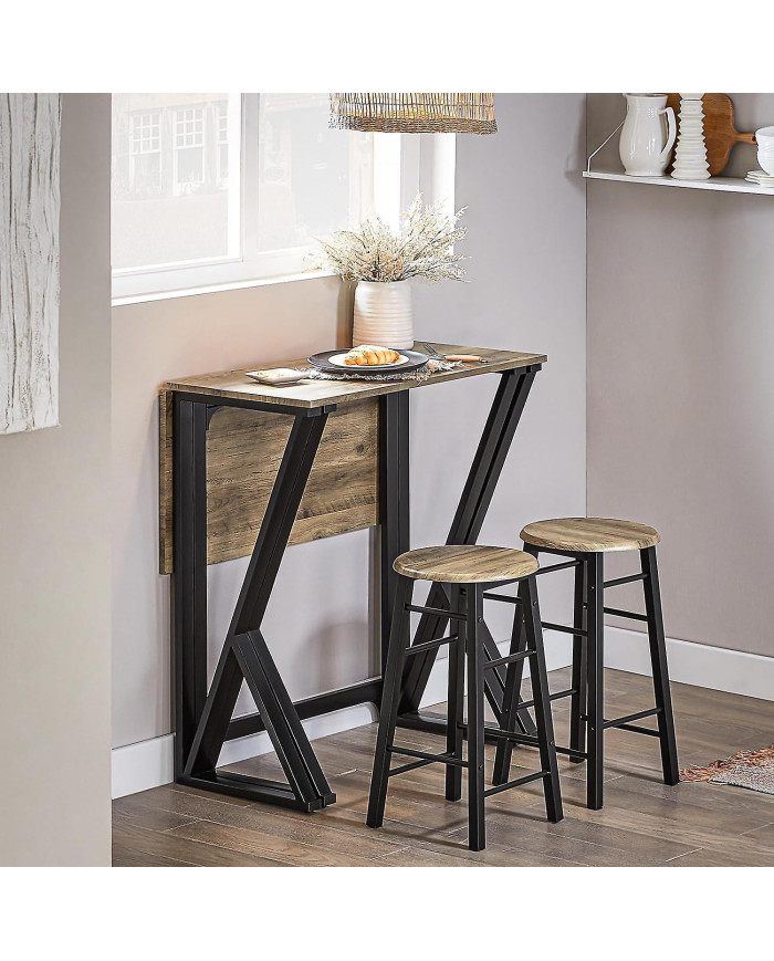 SoBuy Bar Set-Table de barre à moitié pliée et 4 tabourets, OGT24-N