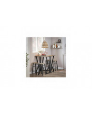 SoBuy Bar Set-Table de barre à moitié pliée et 4 tabourets, OGT24-N