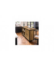 SoBuy Kitchen Island Armoire de cuisine autoportante Highborad Dresser Cabinet Buffet Bar Table, KNL01-F