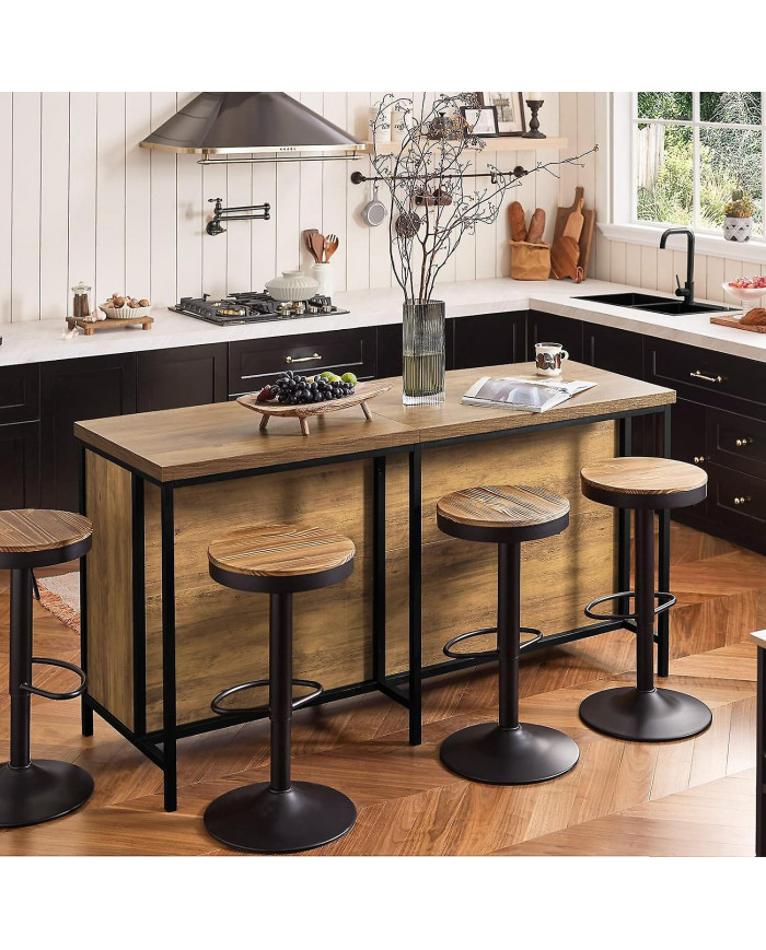 SoBuy Kitchen Island Armoire de cuisine autoportante Highborad Dresser Cabinet Buffet Bar Table, KNL01-F