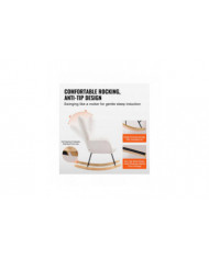 Chaise berçante pour chambre d’enfant, capacité de poids de 250 lb Chaise berçante coulissante rembourrée en tissu [...]