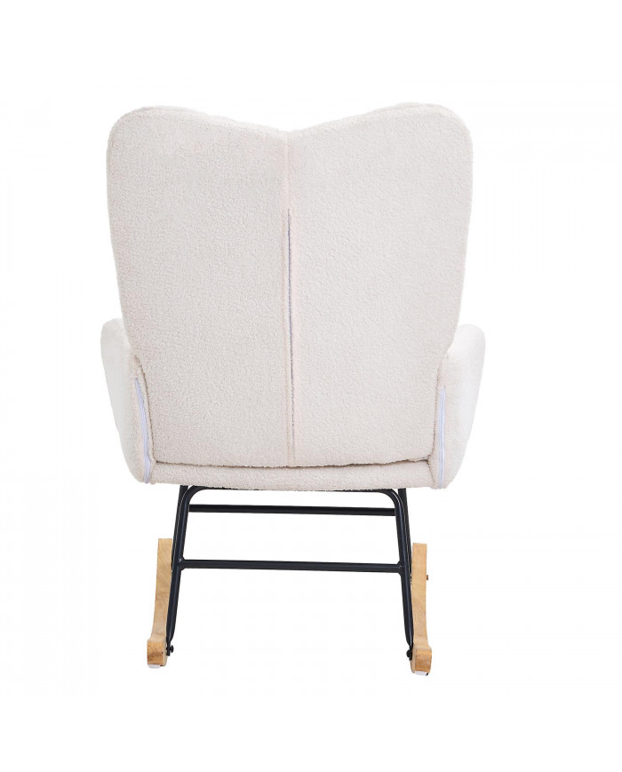 Chaise berçante pour chambre d’enfant, capacité de poids de 250 lb Chaise berçante coulissante rembourrée en tissu [...]