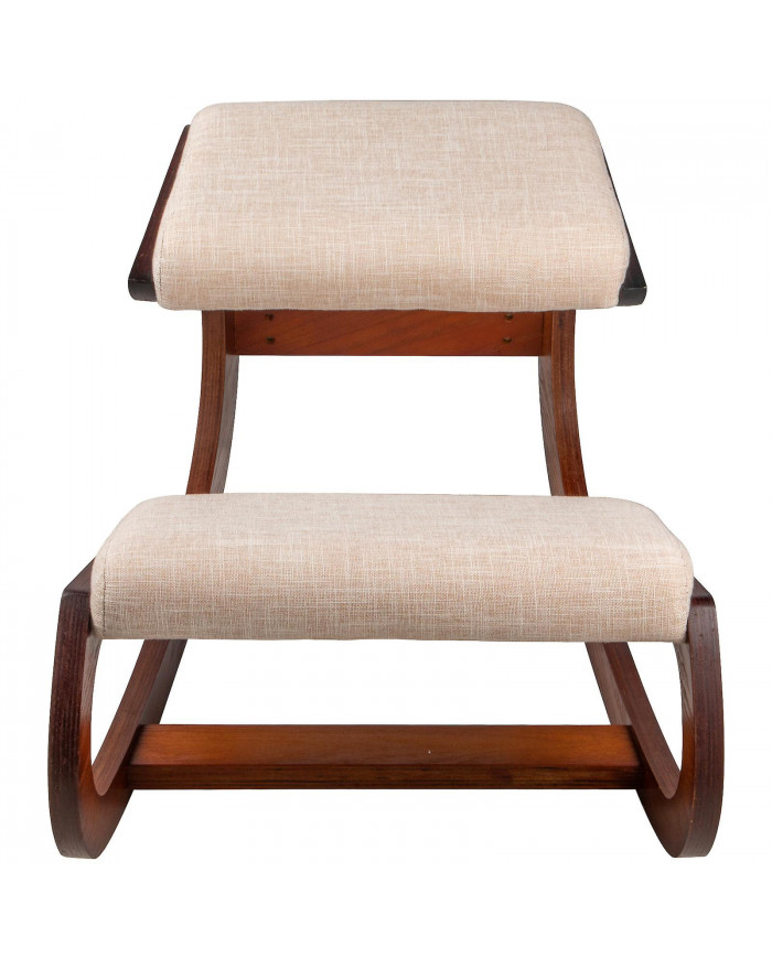 Chaise ergonomique Agenouillée Velours Chaises de bureau Accueil Rocking Posture Tabouret Bois