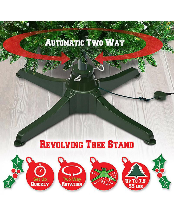 Base d’arbre de Noël rotative détachable Support d’arbre de Noël électrique Robuste Support d’arbre facile