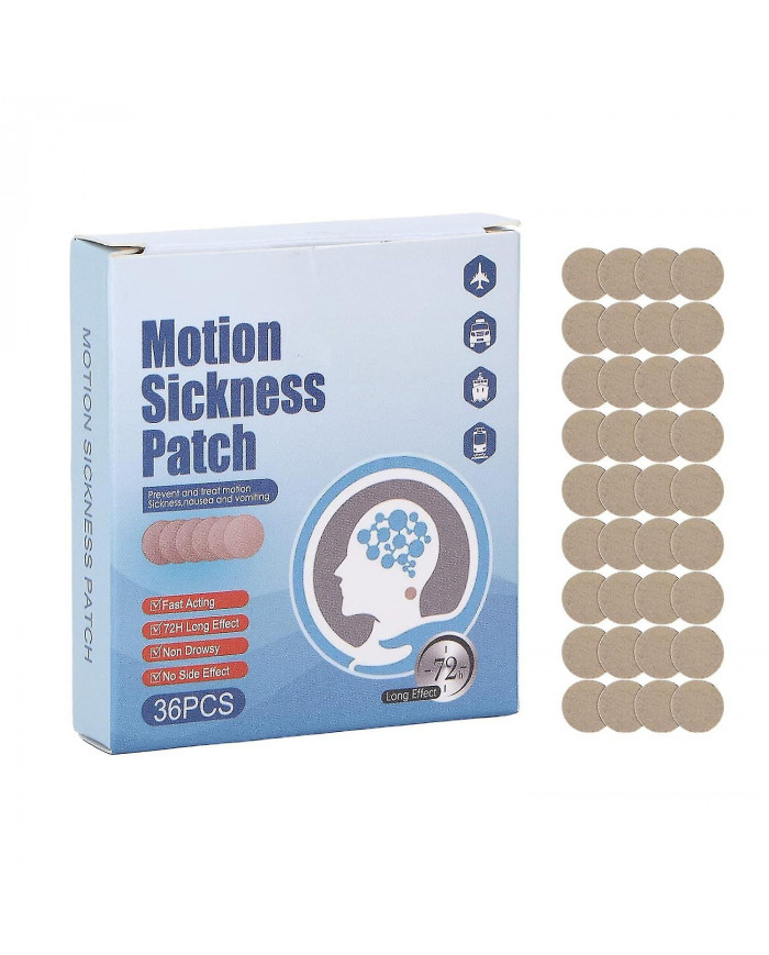 Pour Le Soulagement Vomissements Vertiges Étourdissements De Croisière 36pcs Patch Contre Le Mal Des Transports [...]