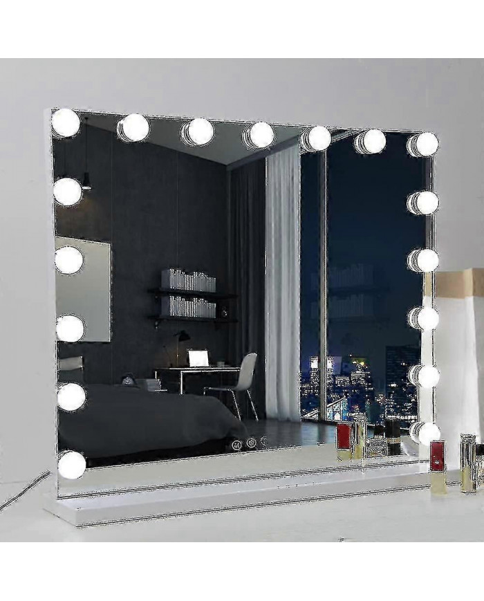 70 x 55 cm miroir de courtoisie hollywood3 lumières couleur, 14 ampoules LED dimmables, ampoules rechargeables USB [...]