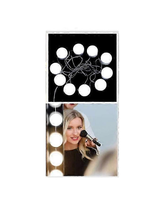 70 x 55 cm miroir de courtoisie hollywood3 lumières couleur, 14 ampoules LED dimmables, ampoules rechargeables USB [...]