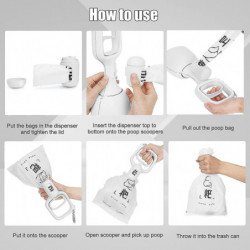 Pet Pooper Scoopers, Portable Dog Pooper Scooper With Bag Dispenser Waste Picker For Dirt, Gravel