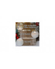 Clear Glass LED Candles with Remote Flickering Realistic Flameless Battery Candles Set of 3 D 3" H 4" 5" 6"