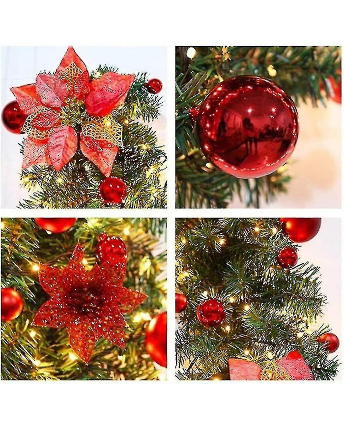 Couronne de Noël avec guirlandes lumineuses à led - 270 cm - Couronne de Noël artificielle - Décoration de Noël - [...]