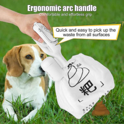 Pet Pooper Scoopers, Portable Dog Pooper Scooper With Bag Dispenser Waste Picker For Dirt, Gravel