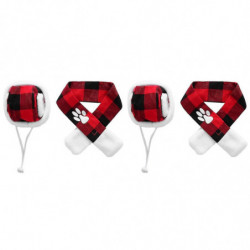 2 Sets Xmas Pet Dog Lovely Pet Dog Scarf Xmas Pet Accessories Pet Supplies