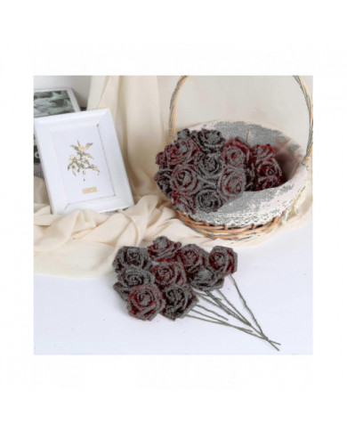 Paillettes Rose Bouquet bleu artificiel Rose fleurs Bouquet éternelle brillant fausses Roses Bouquet amour cadeaux [...]