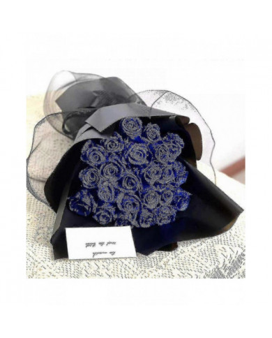 Paillettes Rose Bouquet bleu artificiel Rose fleurs Bouquet éternelle brillant fausses Roses Bouquet amour cadeaux [...]